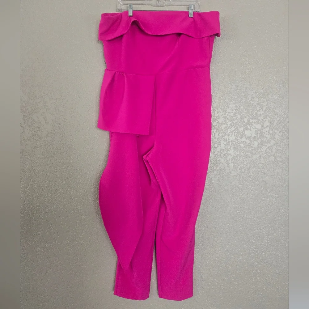 NWOT, NY&C Strapless Pink Jumpsuit XL - Picture 2 of 13